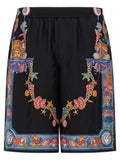 Versace Coral Theatre Print Bermuda Shorts