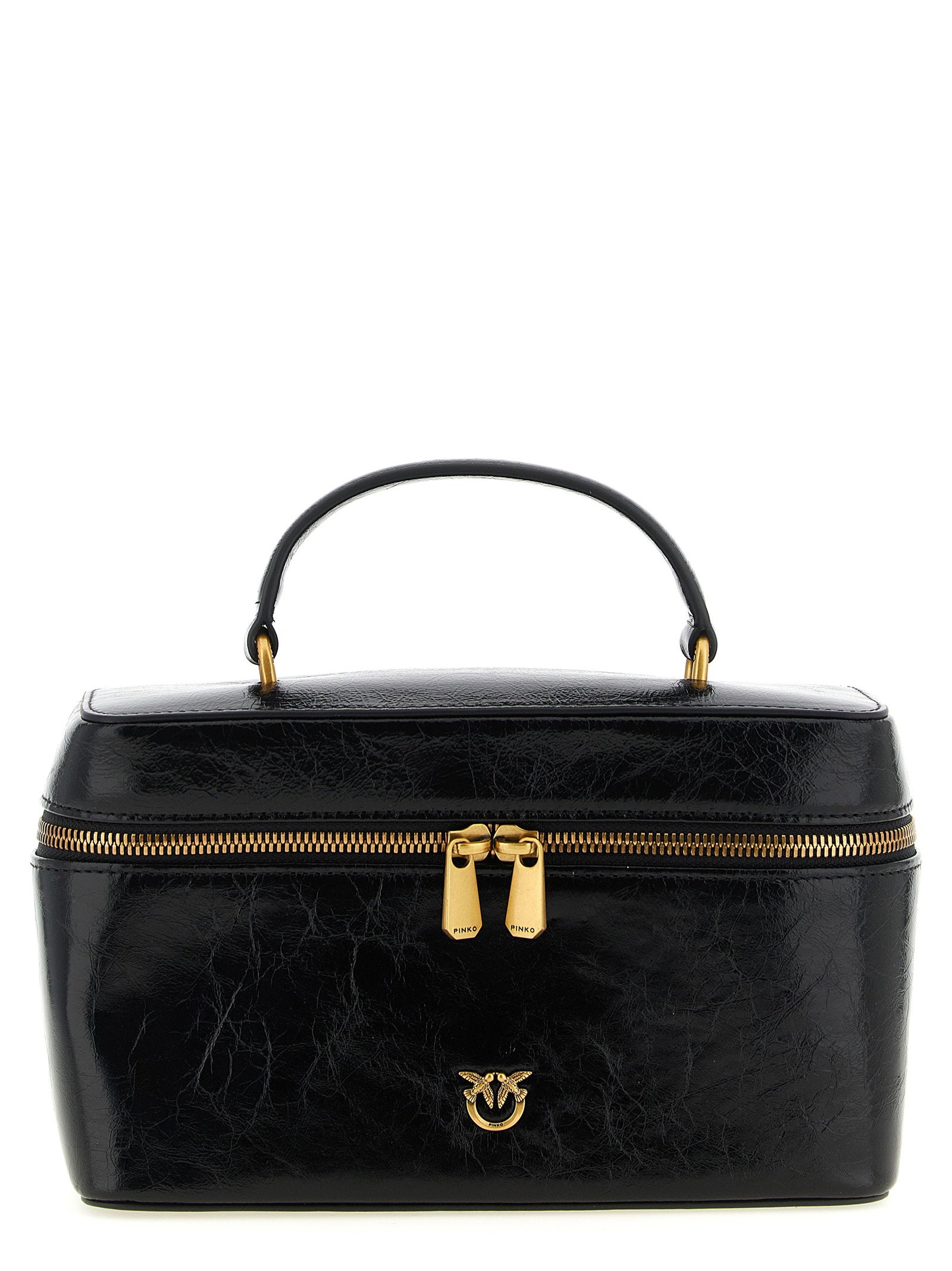 Pinko Crumpled Effect Leather Handbag