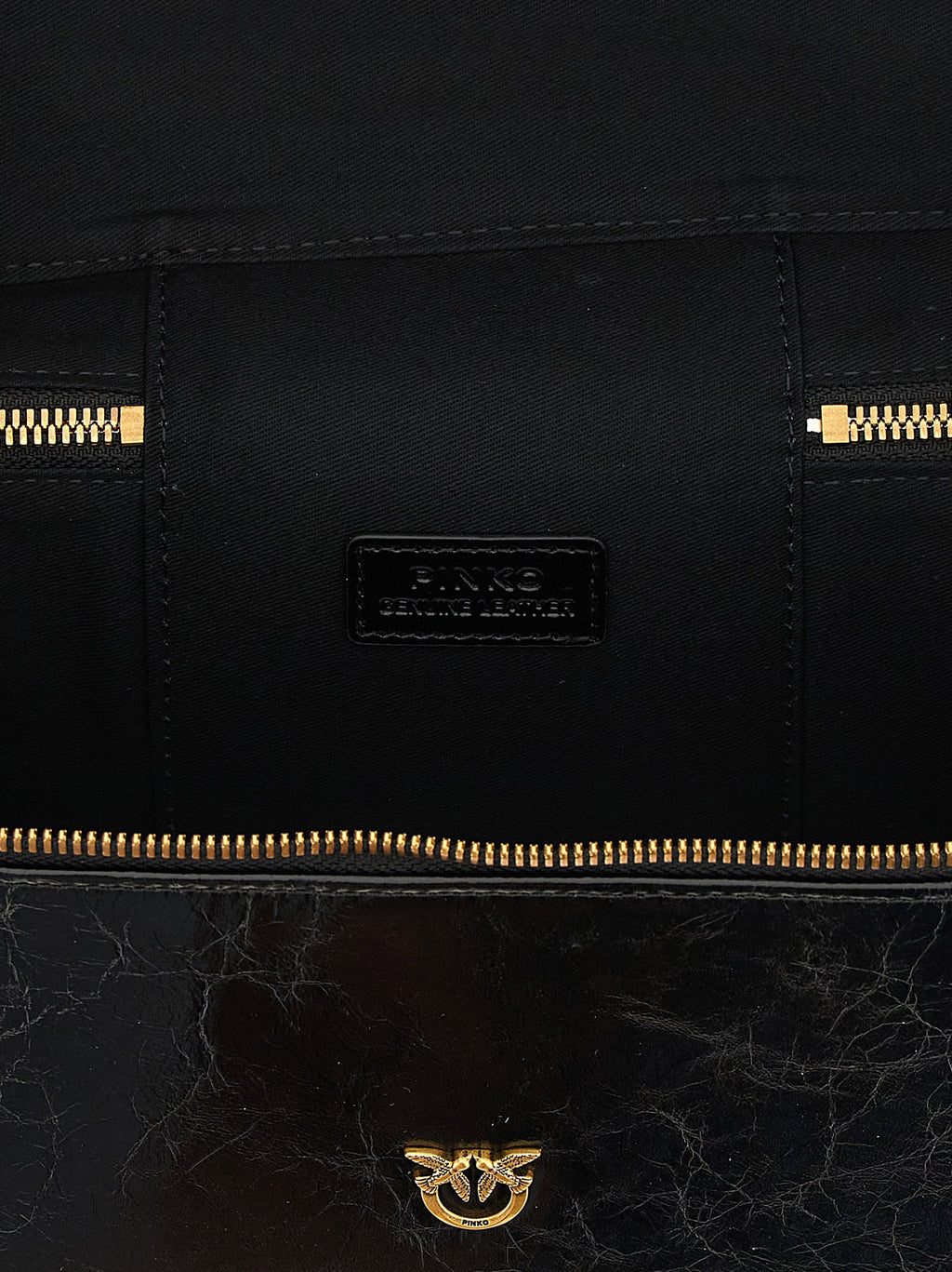 Pinko Crumpled Effect Leather Handbag