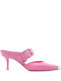 Alexander McQueen 75mm Metallic toe-cap Detail Mules