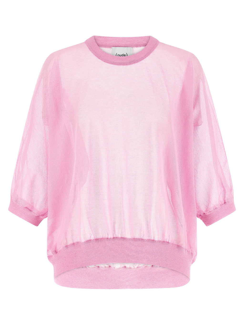 Nude Semi-sheer Cotton Sweater