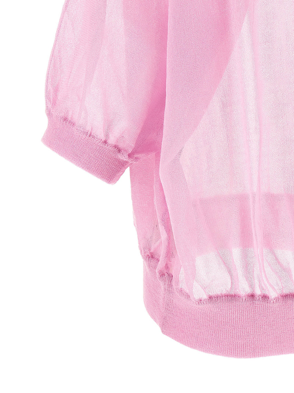 Nude Semi-sheer Cotton Sweater