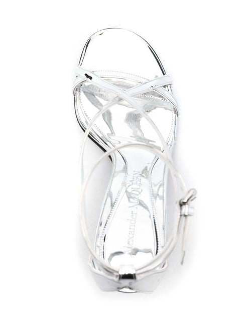 Alexander McQueen Twisted Armadillo 95mm patent sandals