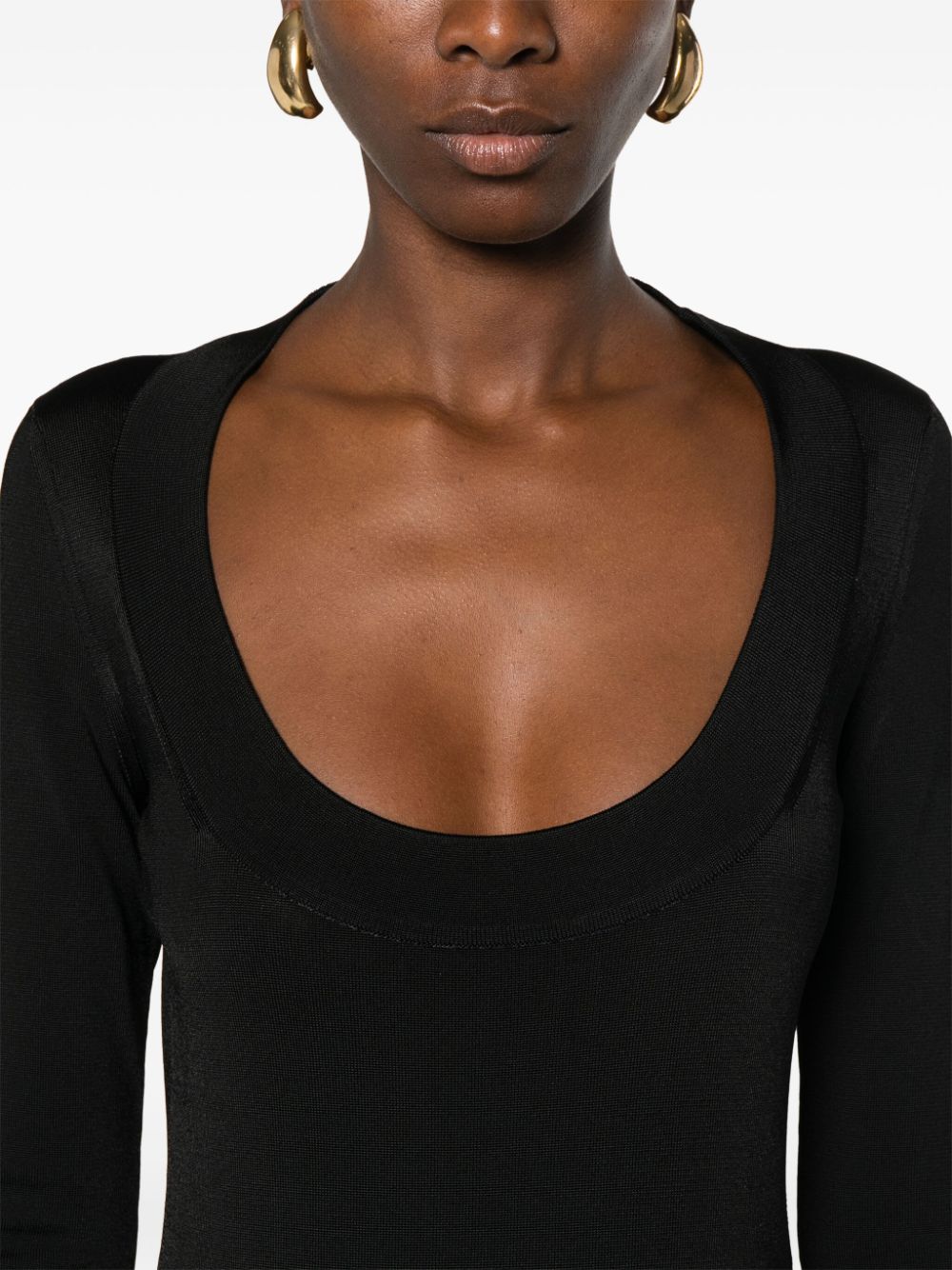 Saint Laurent Décolleté Mini Dress
