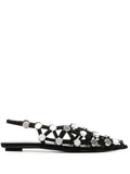 The Attico ''Grid'' Black Ballerina