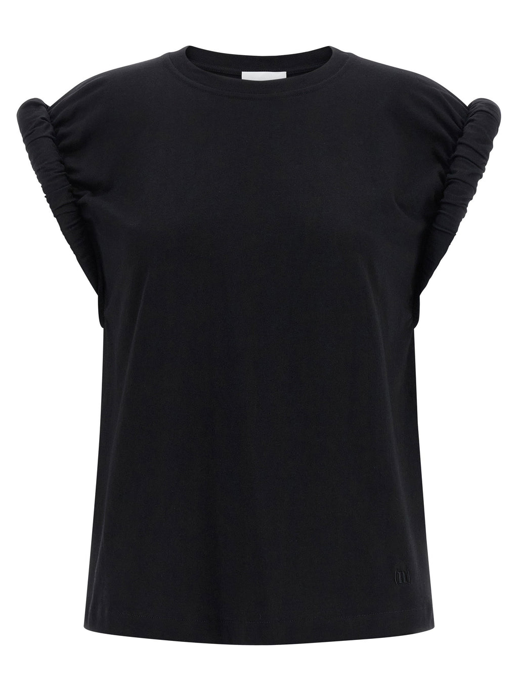 Nude Curled Sleeve T-shirt
