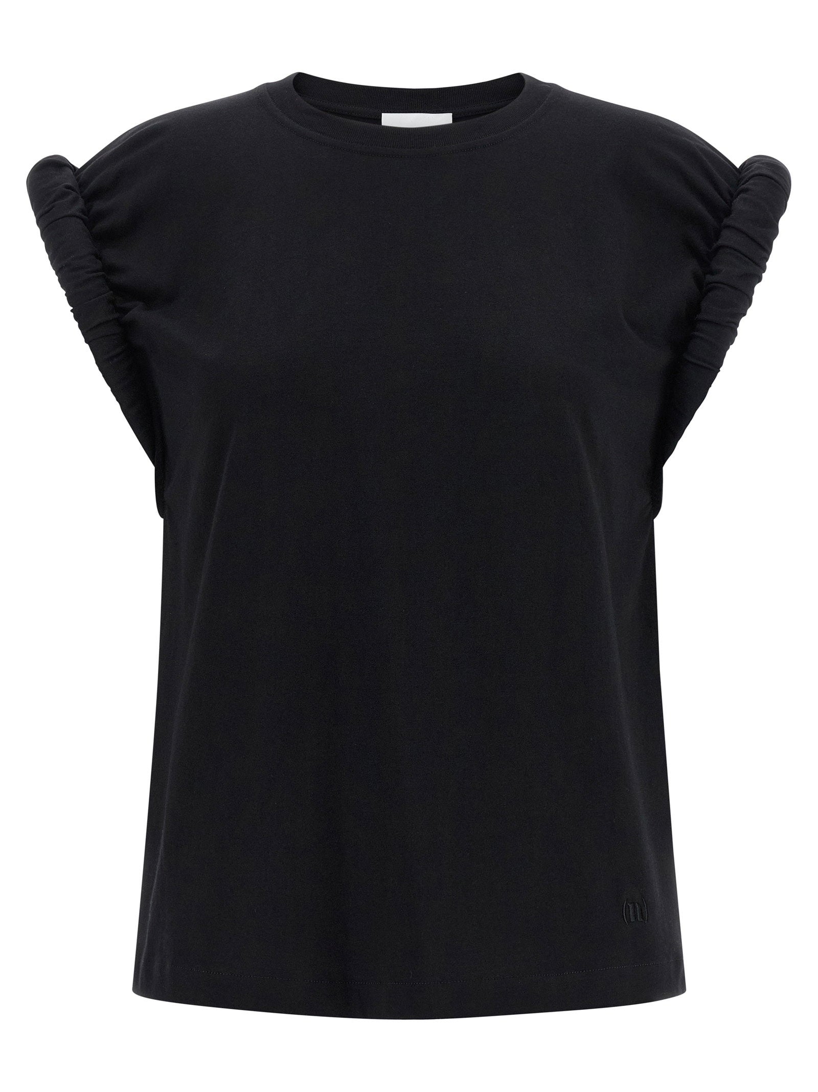 Nude Curled Sleeve T-shirt