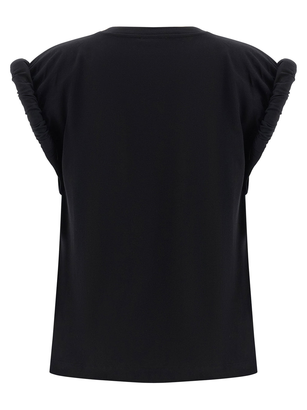 Nude Curled Sleeve T-shirt