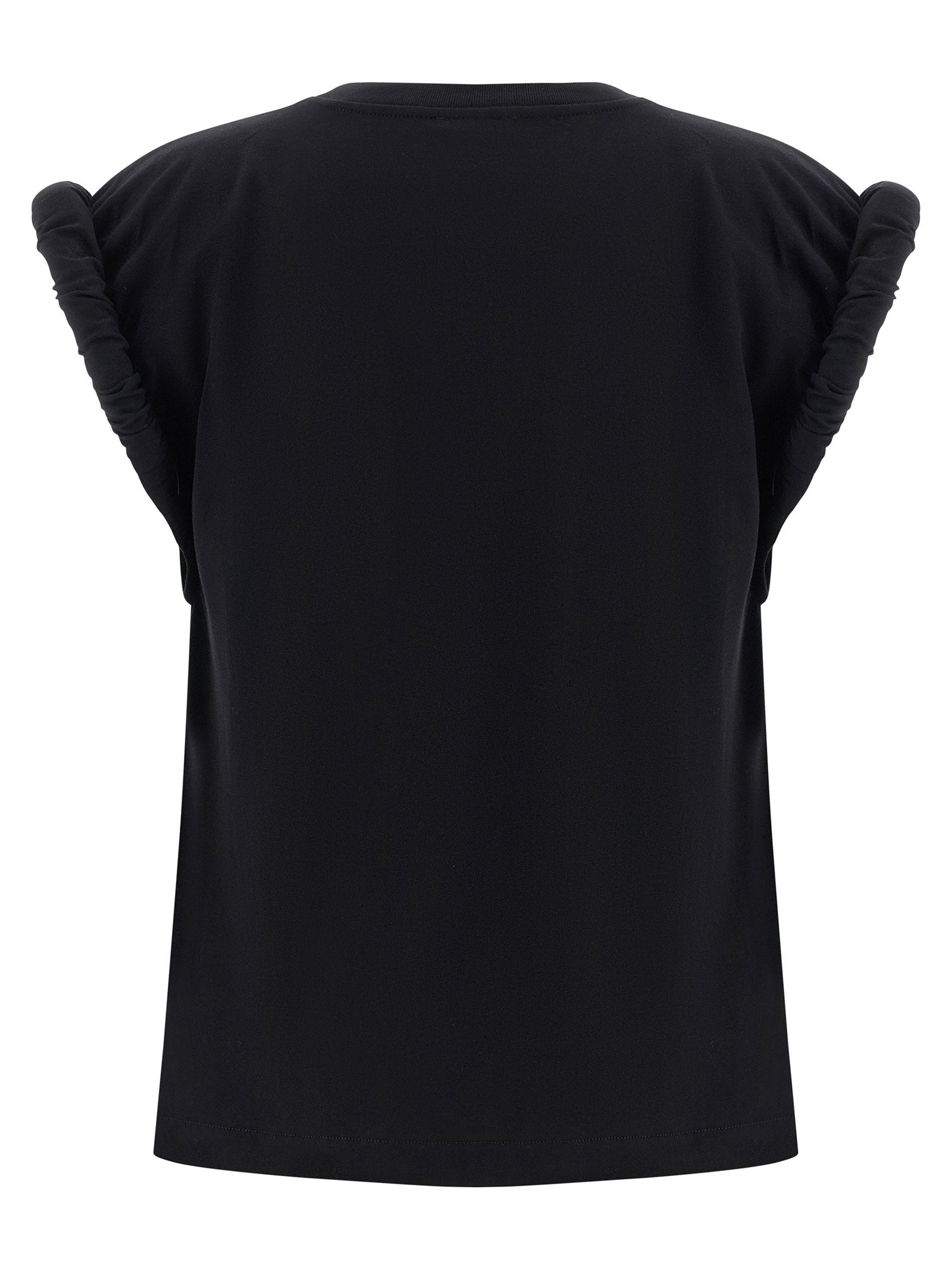 Nude Curled Sleeve T-shirt