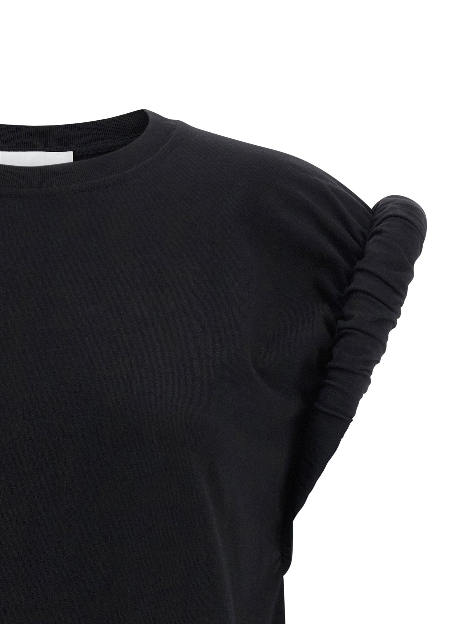 Nude Curled Sleeve T-shirt
