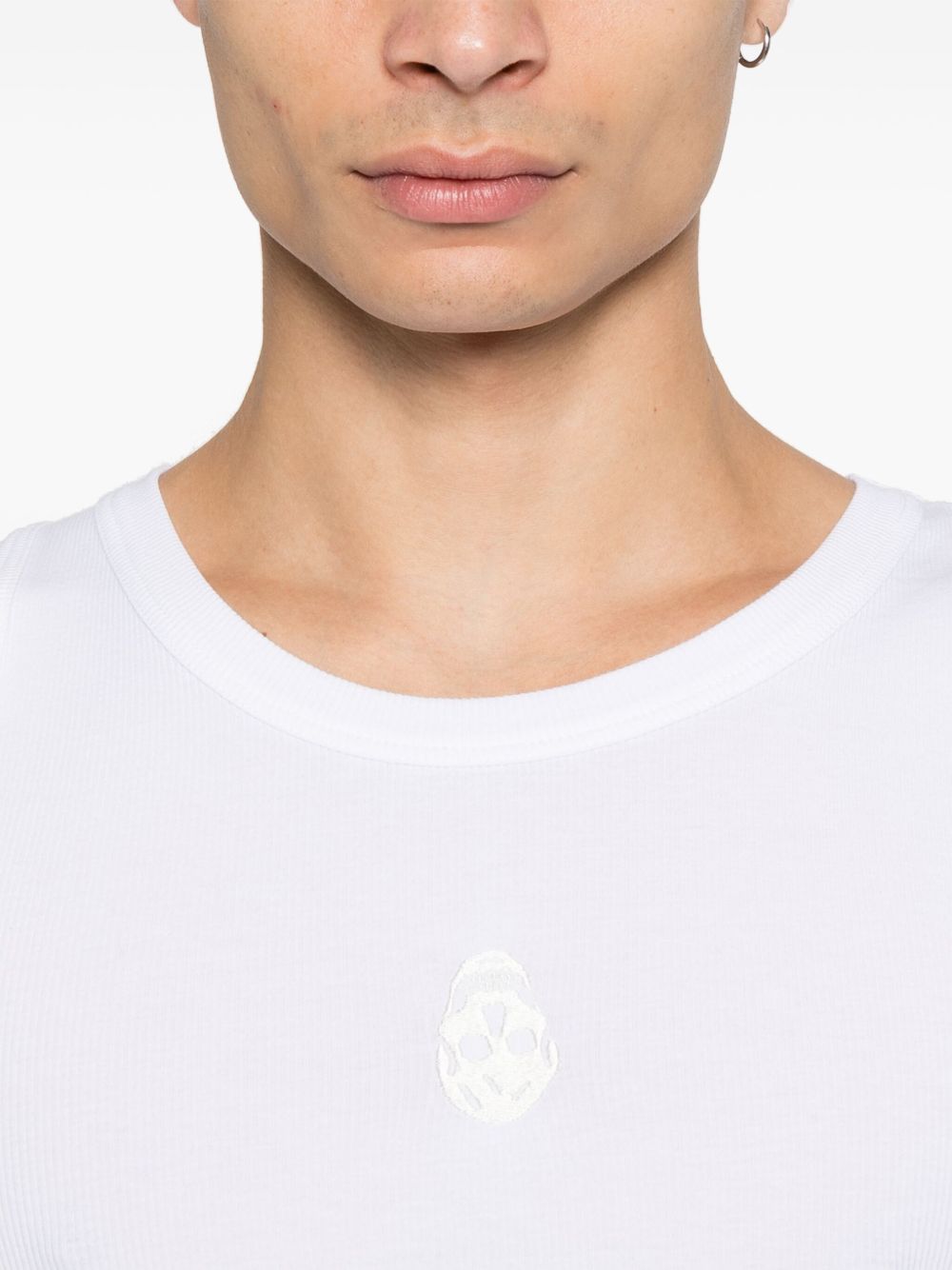 Alexander McQueen Skull-embroidered tank top
