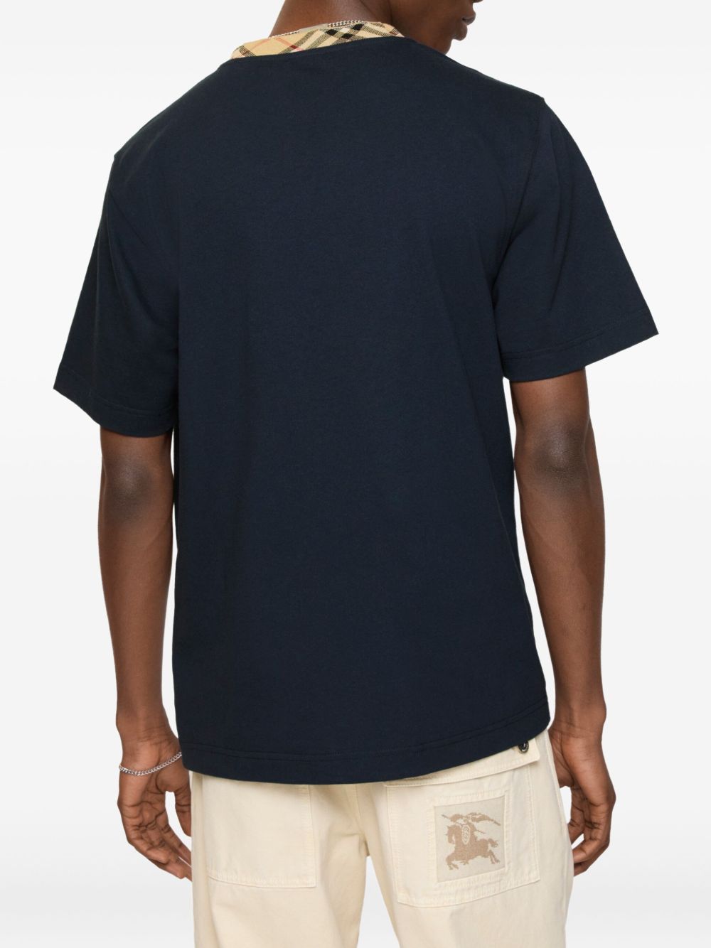 Burberry Check motif cotton t-shirt