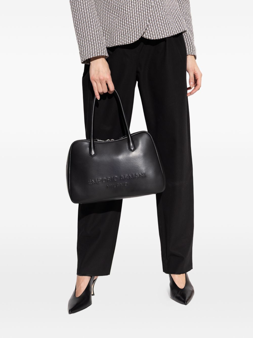 Emporio Armani Eagle Club Capsule Collection Soft Leather Shoulder Bag