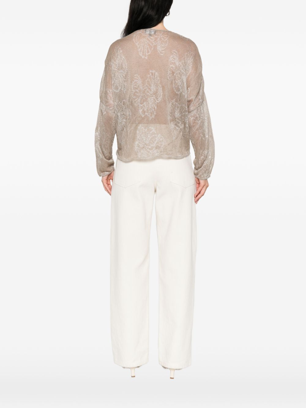 Emporio Armani Embroidered crewneck sweater