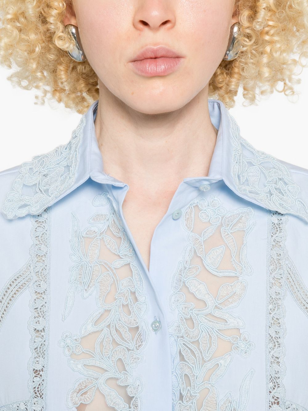 Ermanno Scervino Embroidered cotton shirt