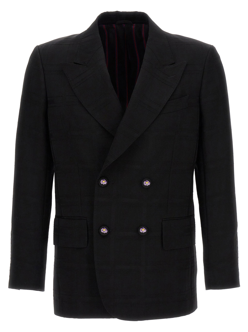 Etro Check Double-breasted Blazer
