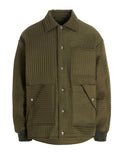 Khrisjoy Chore Quilted Stripes Down Jacket