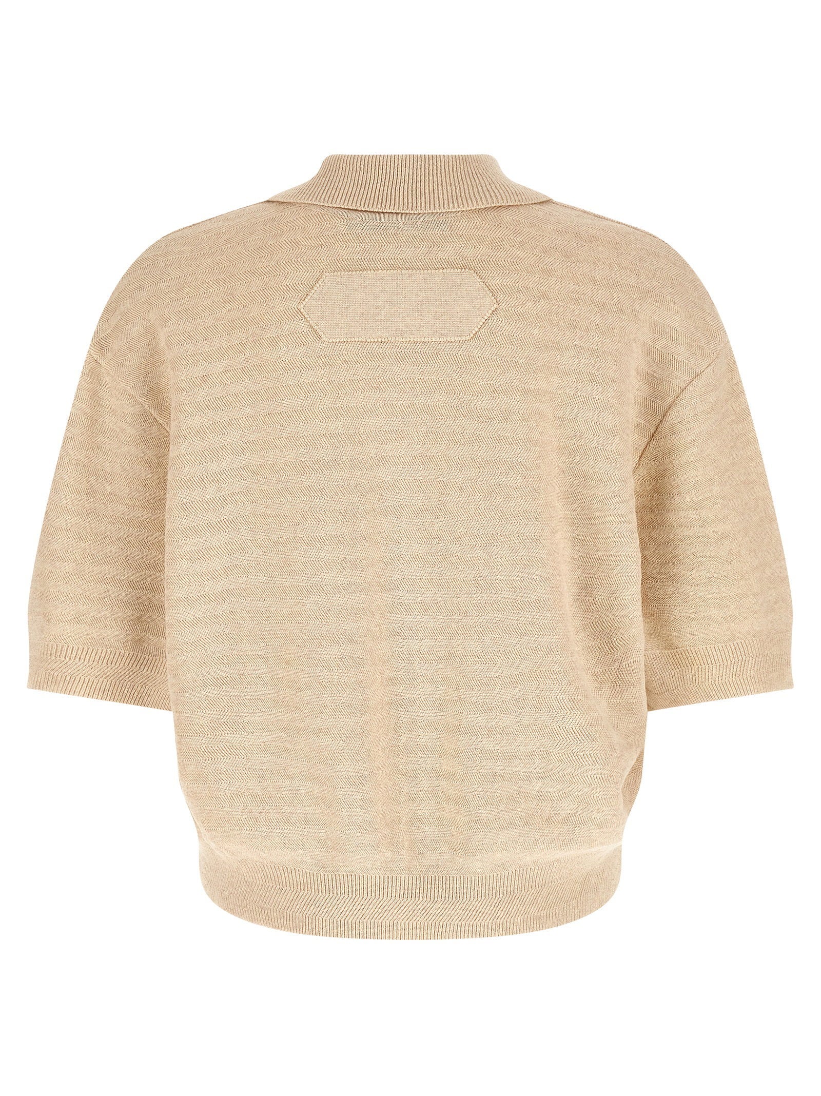 Jacquemus Le Polo Maille Chevron Polo Shirt