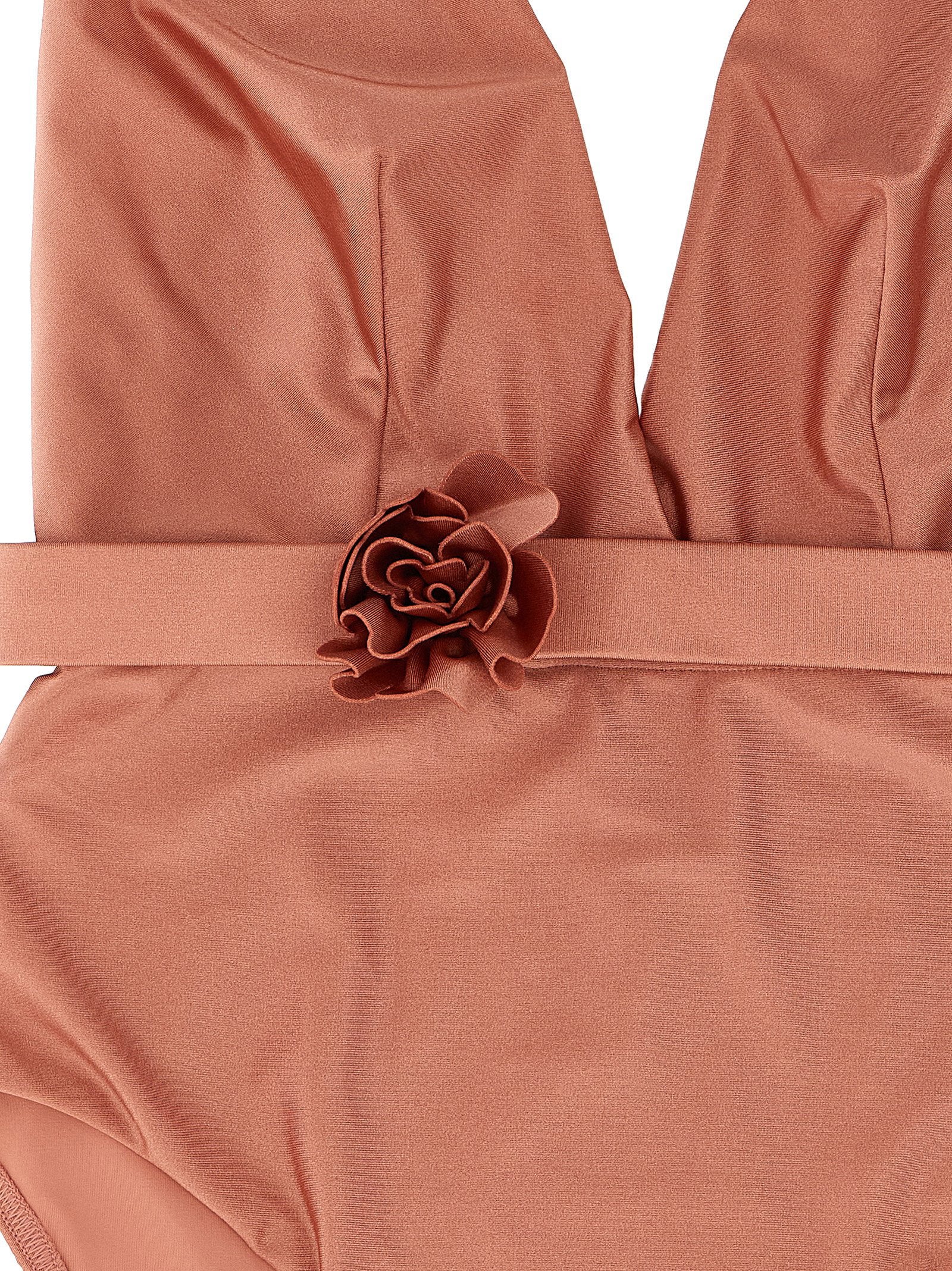Zimmermann Lucky Plunge Flower One-piece Swimsuit