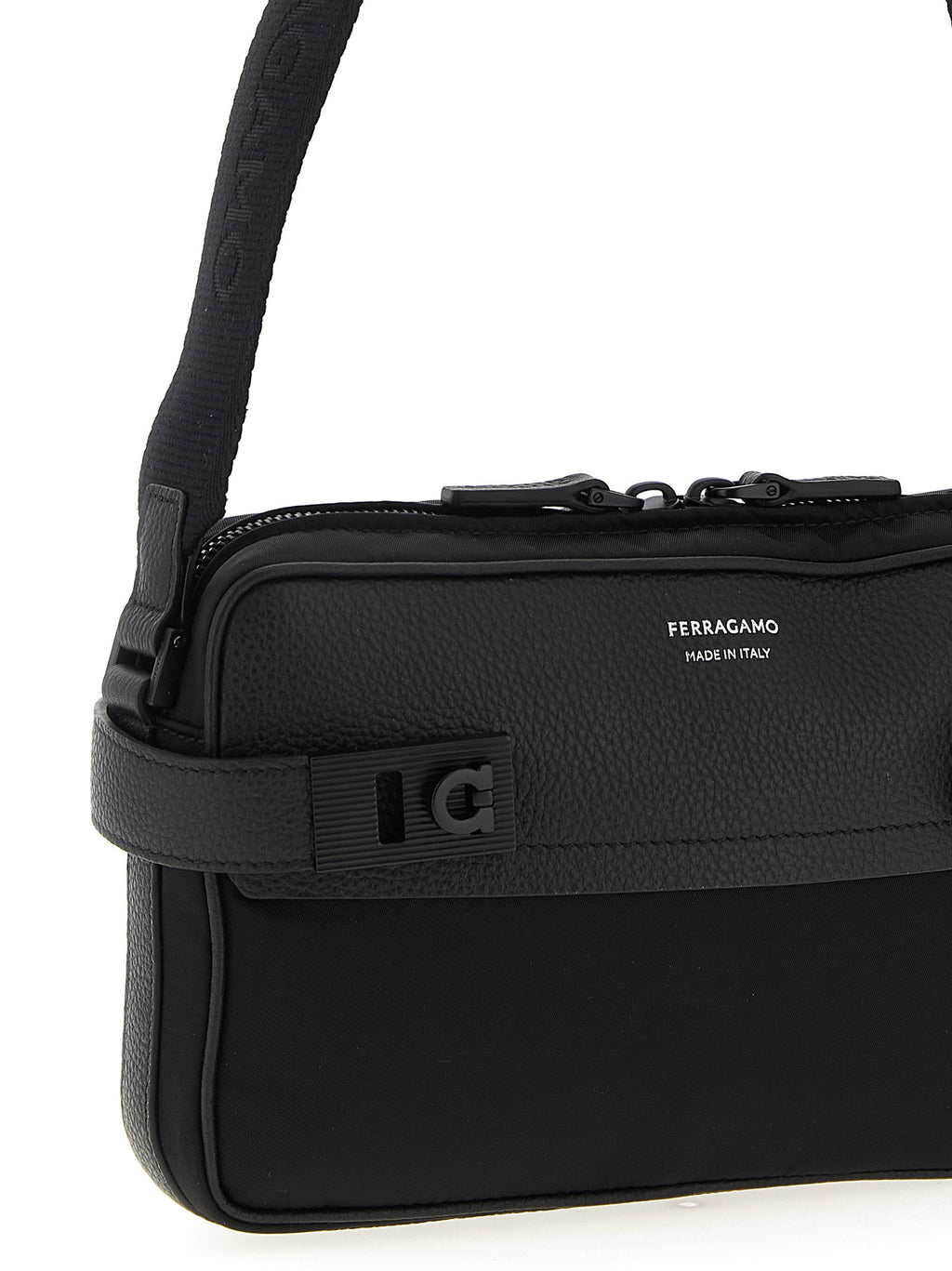Ferragamo Twins Nylon Crossbody Bag