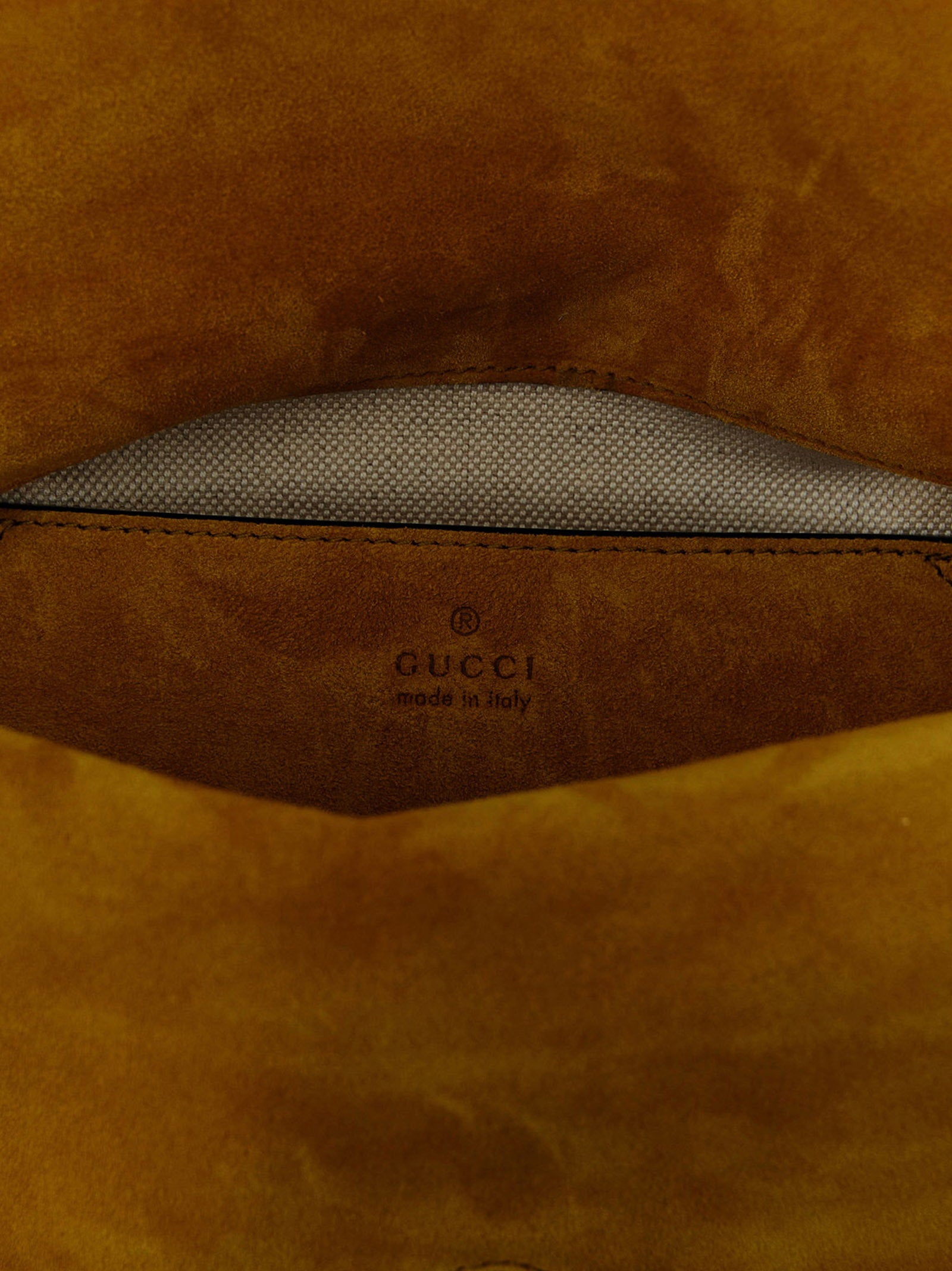 Gucci Gg Medium Suede Shoulder Bag