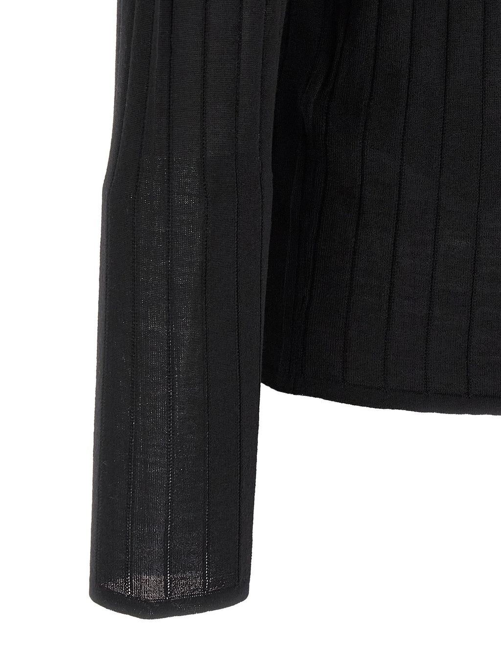 Saint Laurent Pointelle Wool Polo Shirt