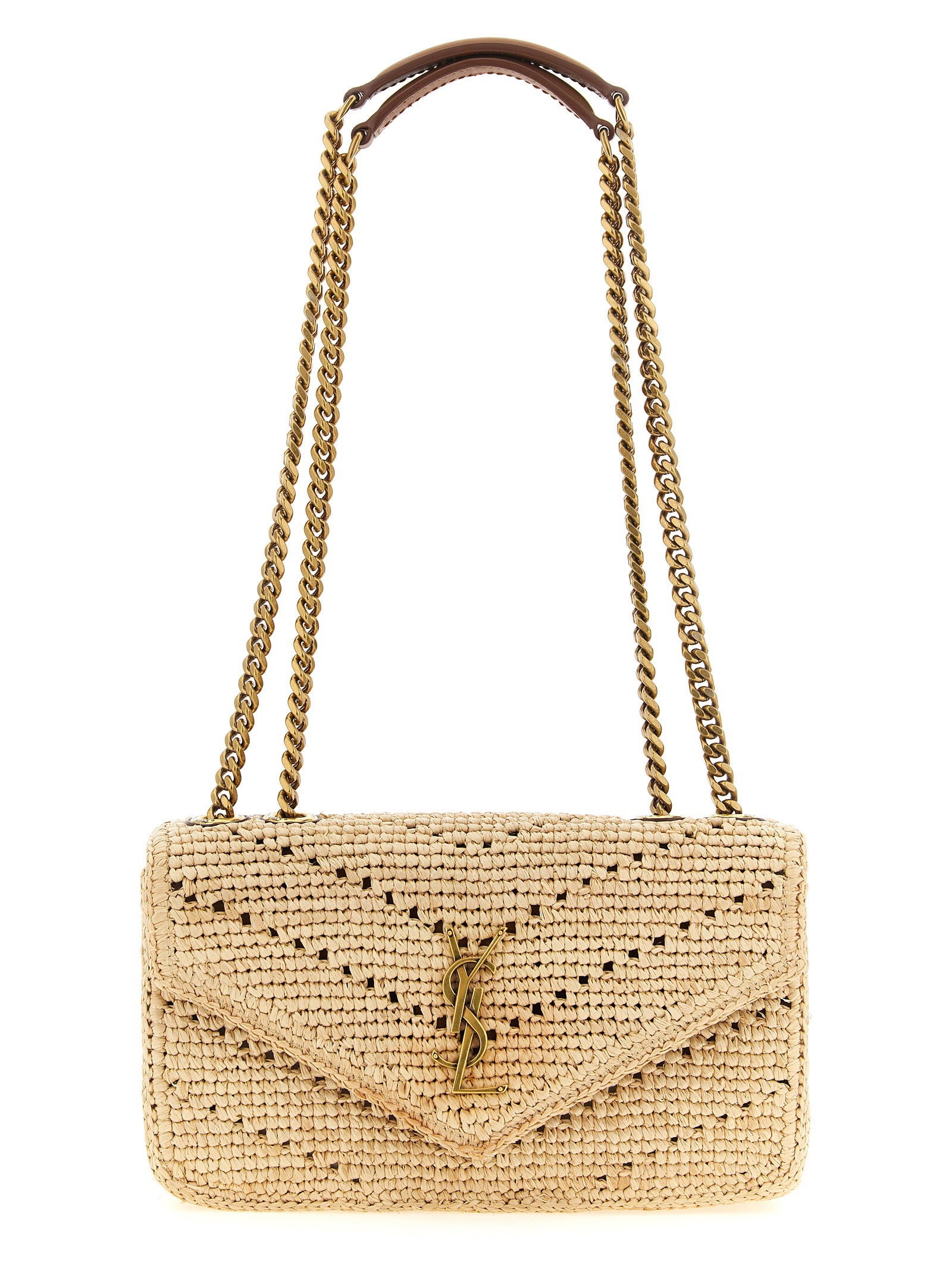 Saint Laurent Small Loulou Raffia Bag