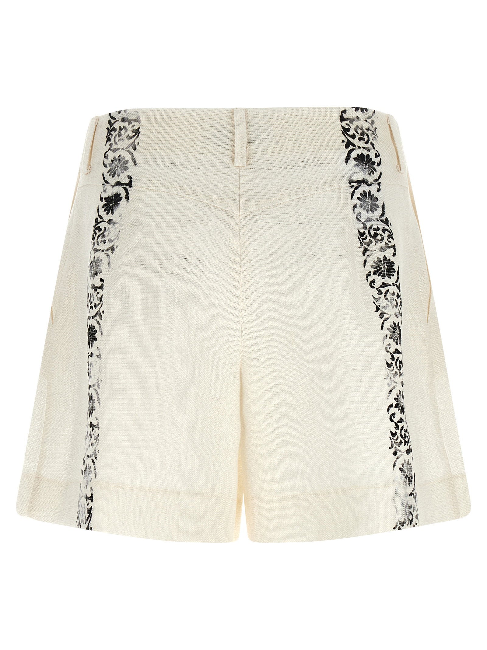 Alberta Ferretti Fortuny Linen Shorts
