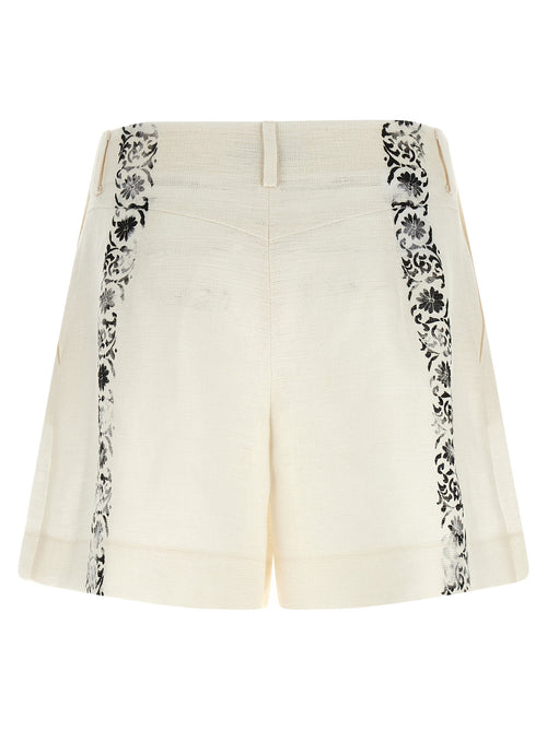 Alberta Ferretti Fortuny Linen Shorts