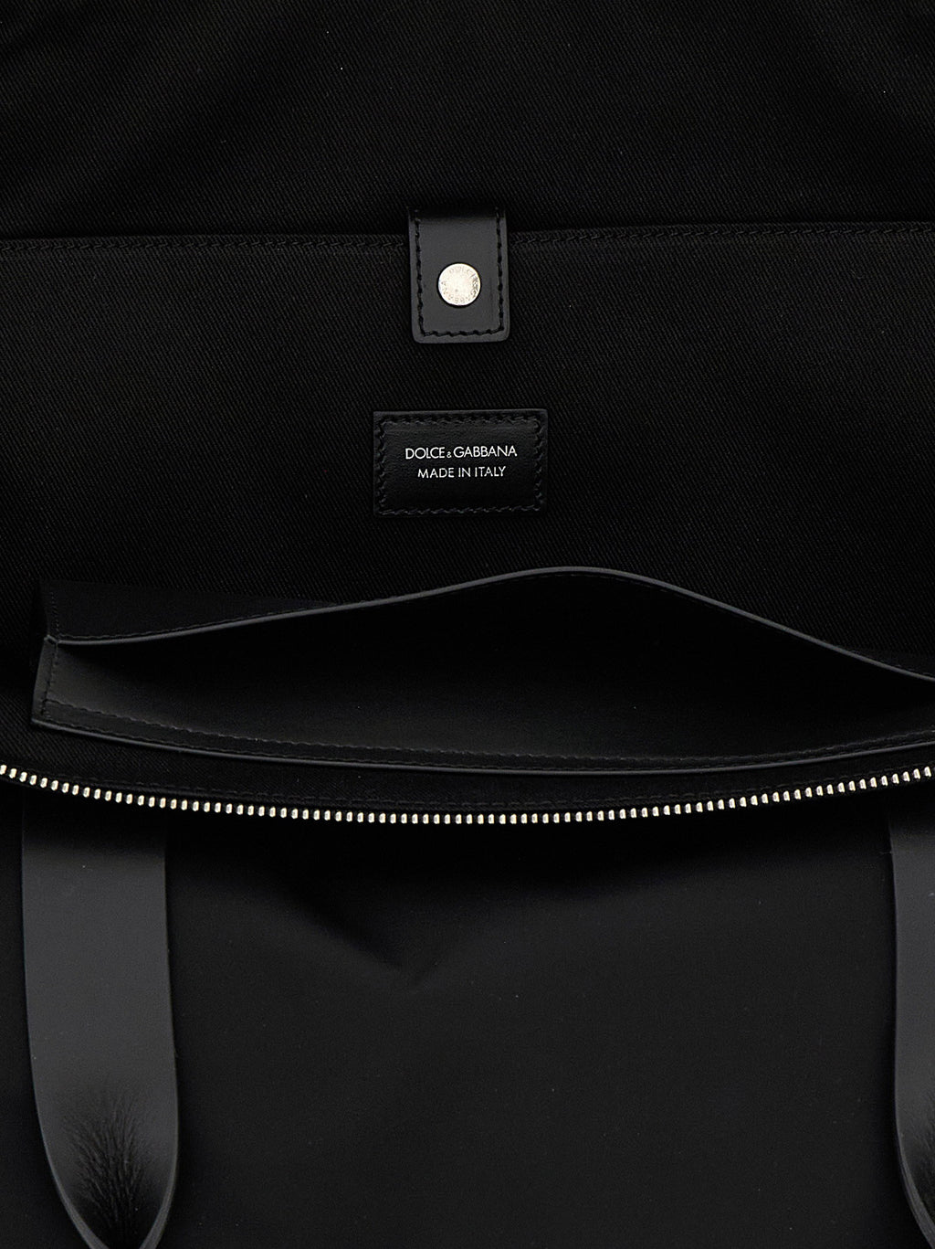 Dolce & Gabbana Media Logo Patch Shopping Bag