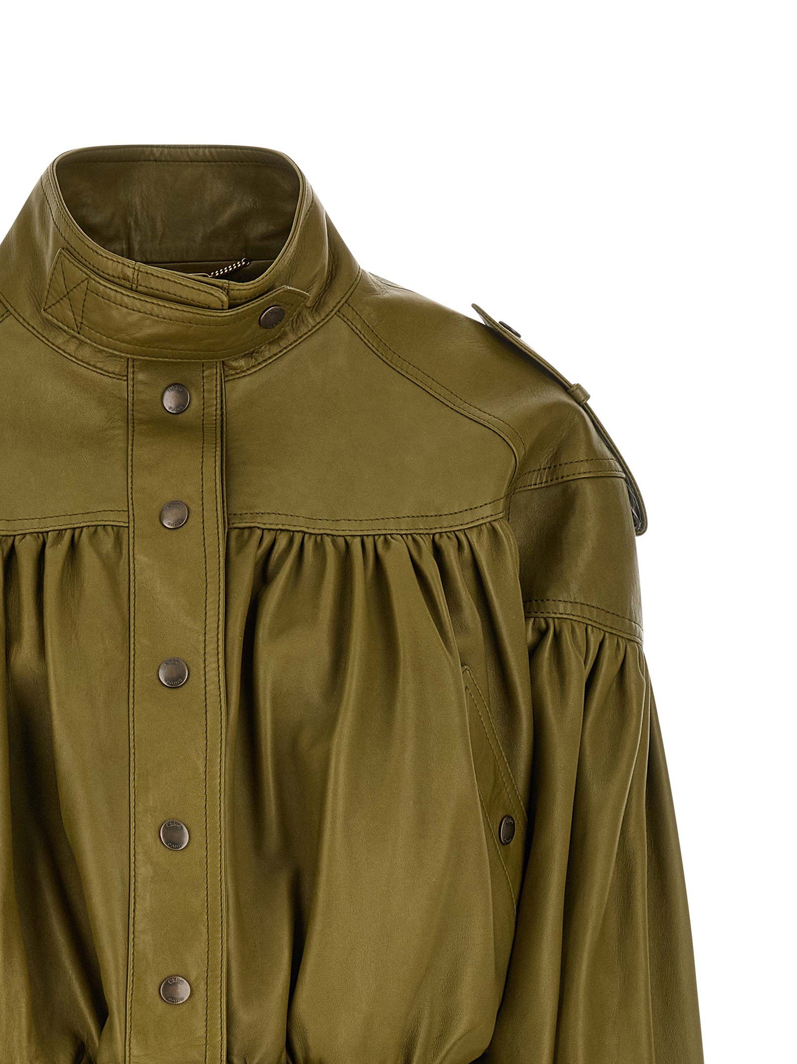 Chloé Smock Leather Jacket
