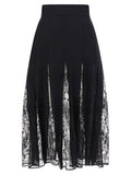 Dolce & Gabbana Charmeuse Skirt With Lace