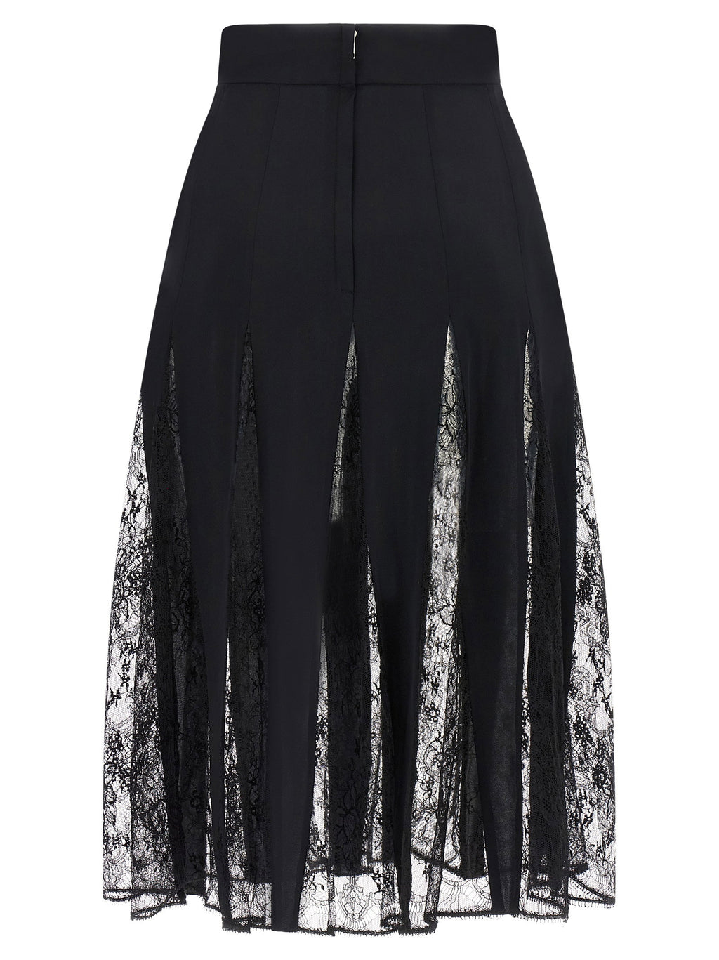 Dolce & Gabbana Charmeuse Skirt With Lace