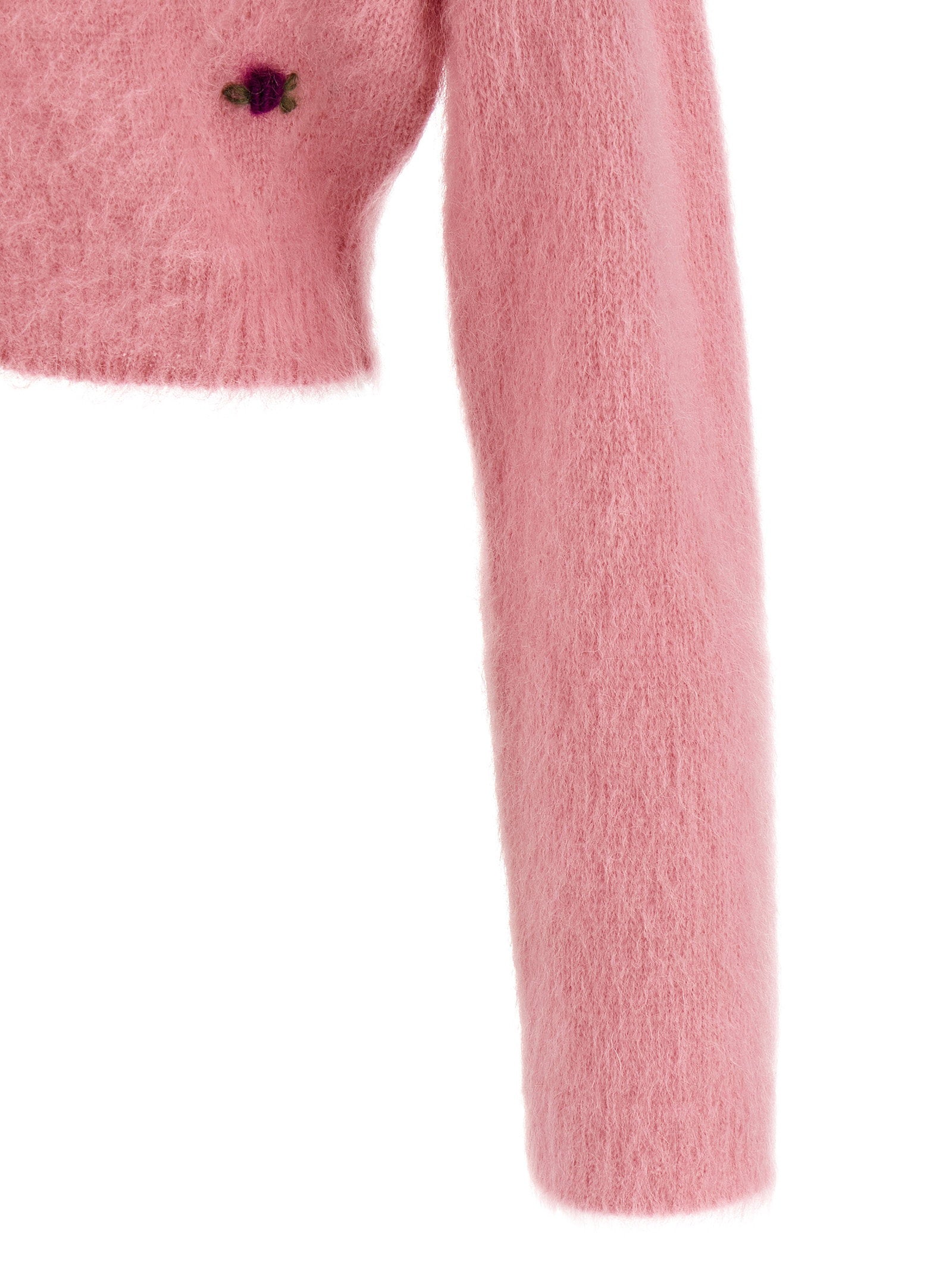 Alessandra Rich Carded Mohair Cardigan