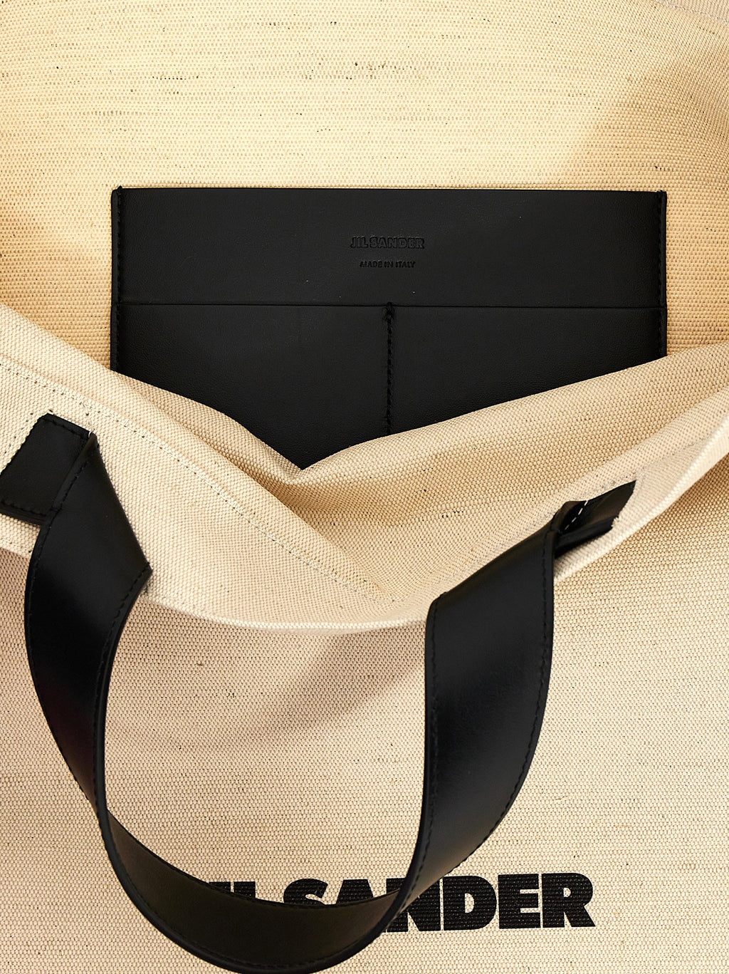 Jil Sander Border Book Tote Square Shopping Bag