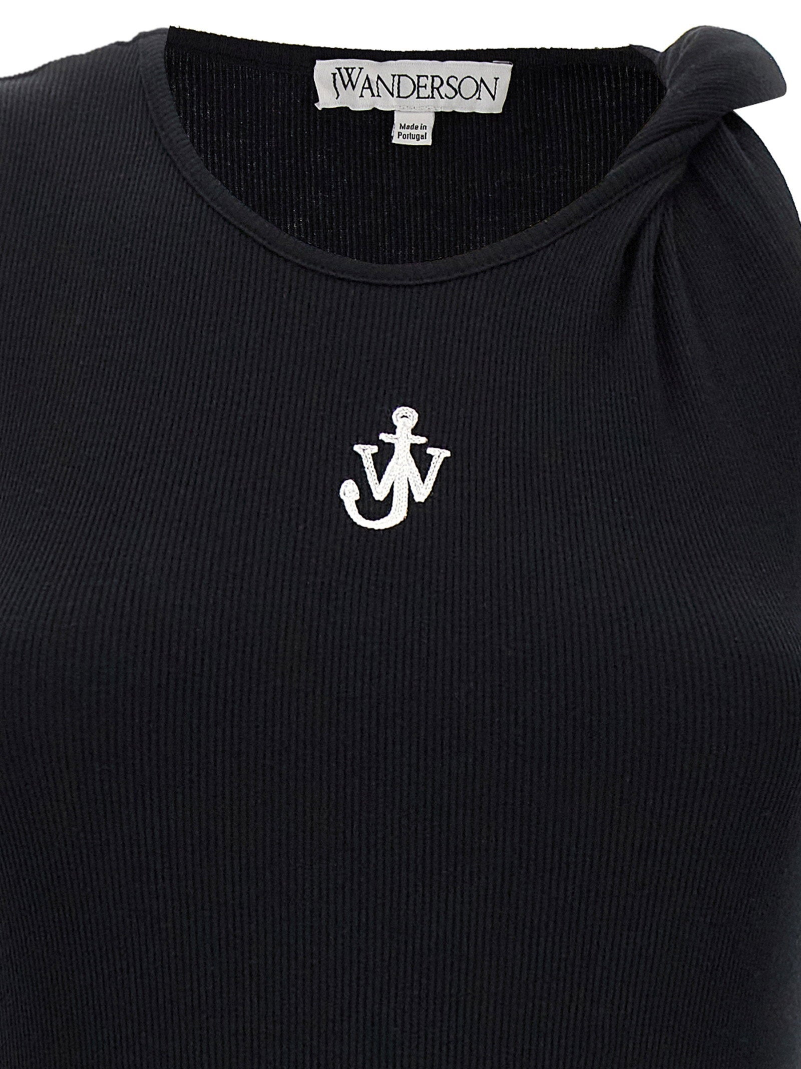 J.w.anderson Logo Ribbed Dress