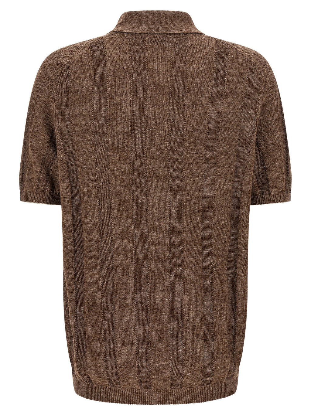 Brunello Cucinelli Wide Ribbed Polo Shirt