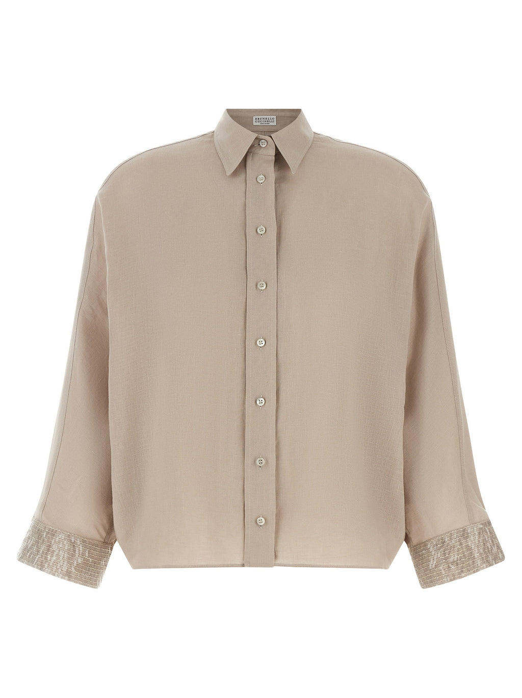 Brunello Cucinelli Dazzling Cascade Cuffs Shirt
