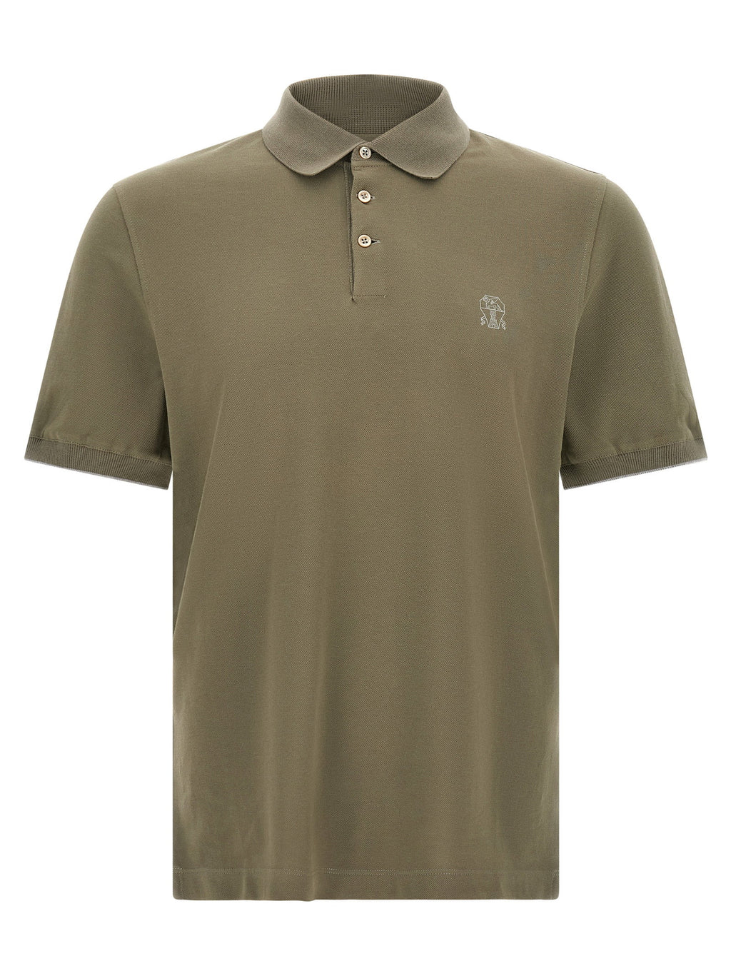Brunello Cucinelli Logo Piqué Polo Shirt