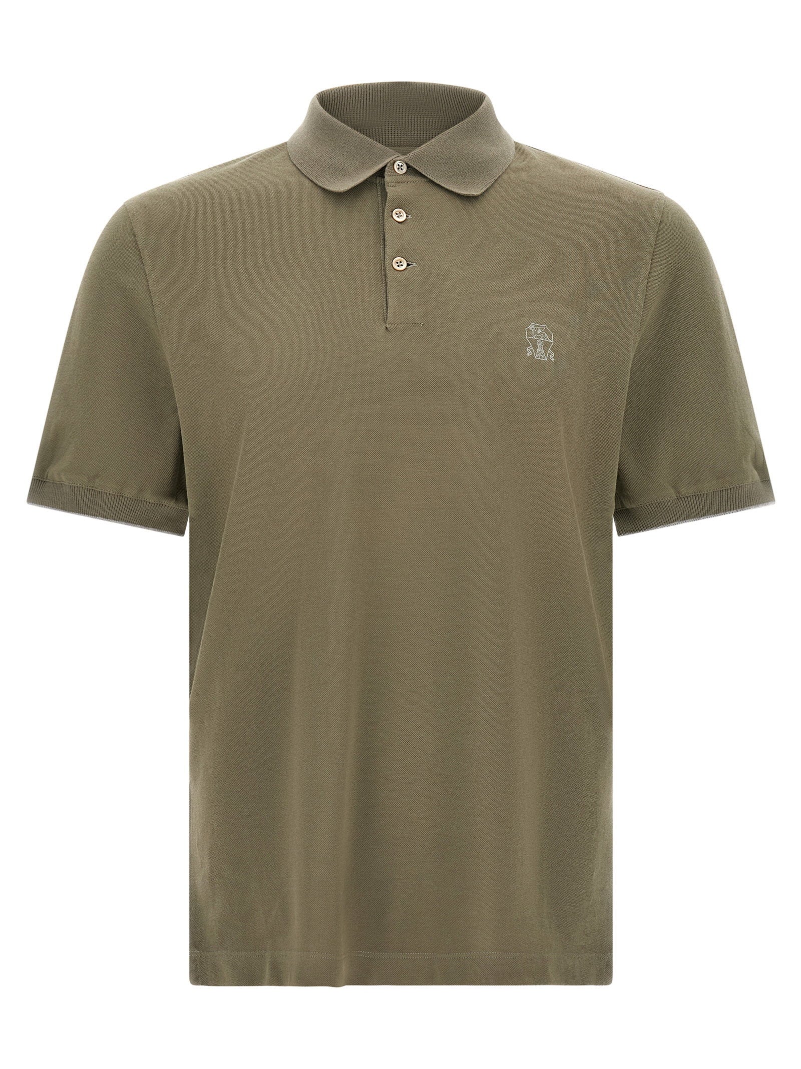 Brunello Cucinelli Logo Piqué Polo Shirt